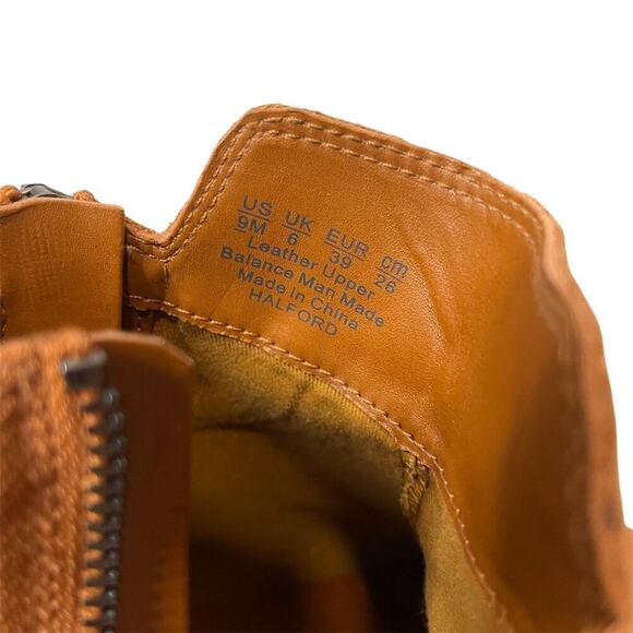 Franco Sarto Women's Halford Bootie Brown Leather Ankle Boots Size 9 - Picture 7 of 7